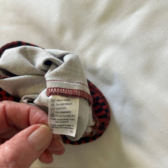 Foschini Ladies Pants sz 12 Red Black Ankle read - Picture 6 of 10